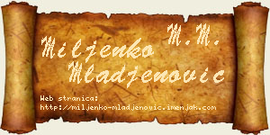Miljenko Mlađenović vizit kartica